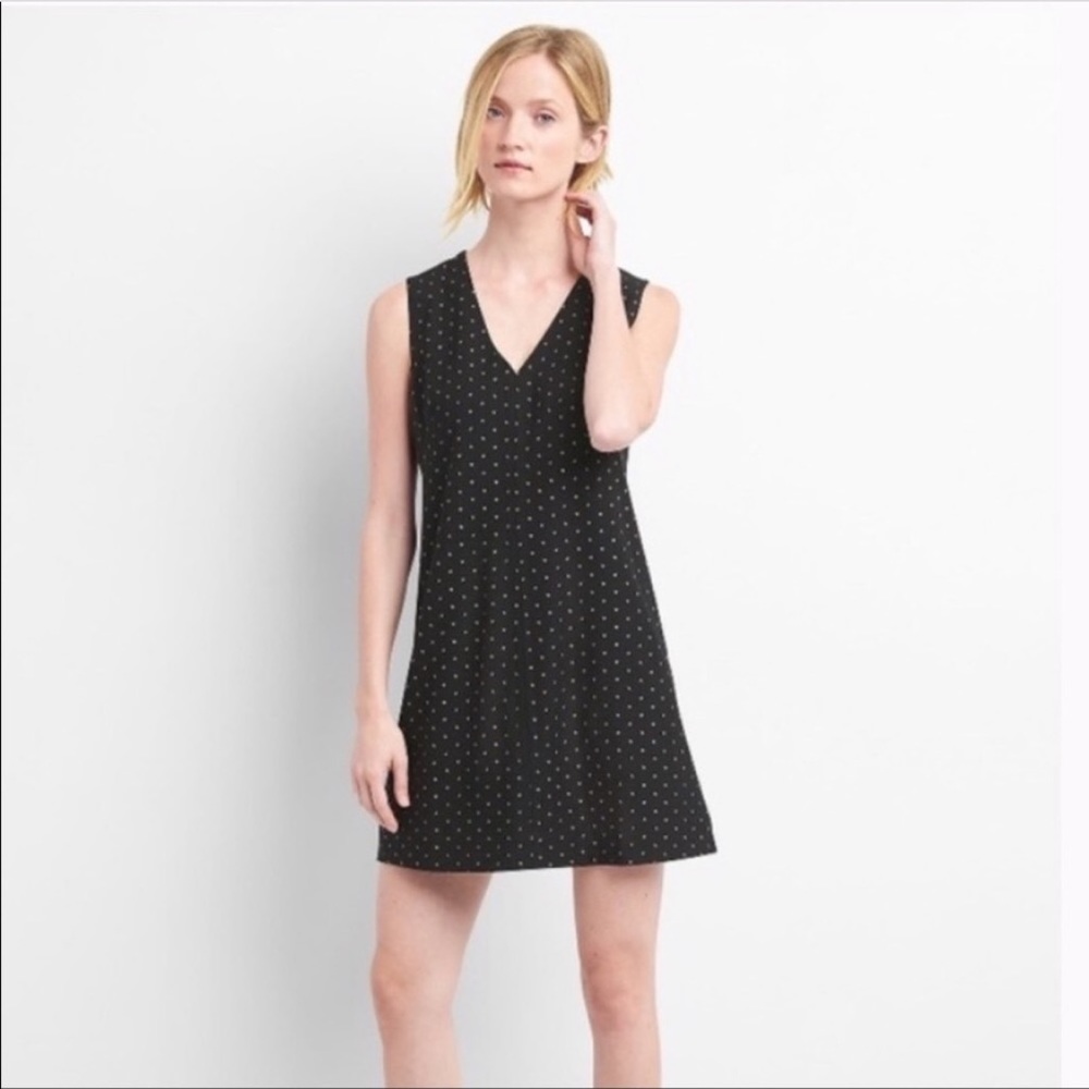 Gap Black with Gold Stars Shift Dress
